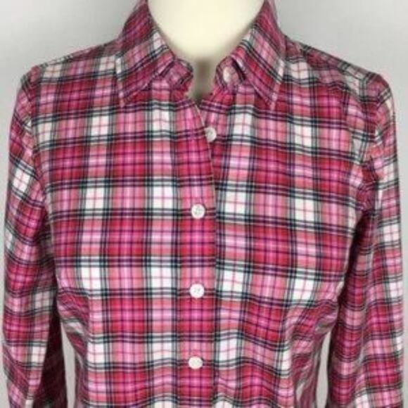 Vineyard Vines Pink Plaid Long Sleeve Button Down Shirt Top  00 - Picture 2 of 6